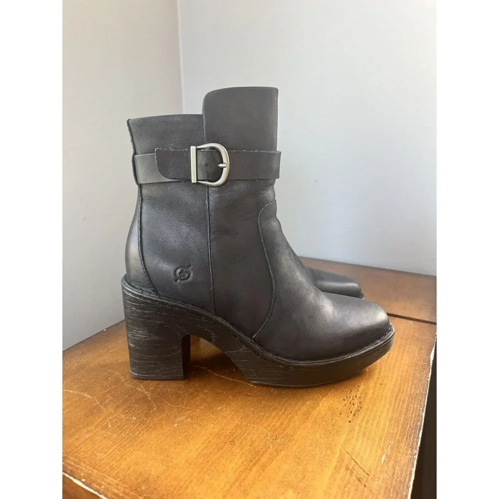 Børn‎ Zip Platform Bootie Size 9